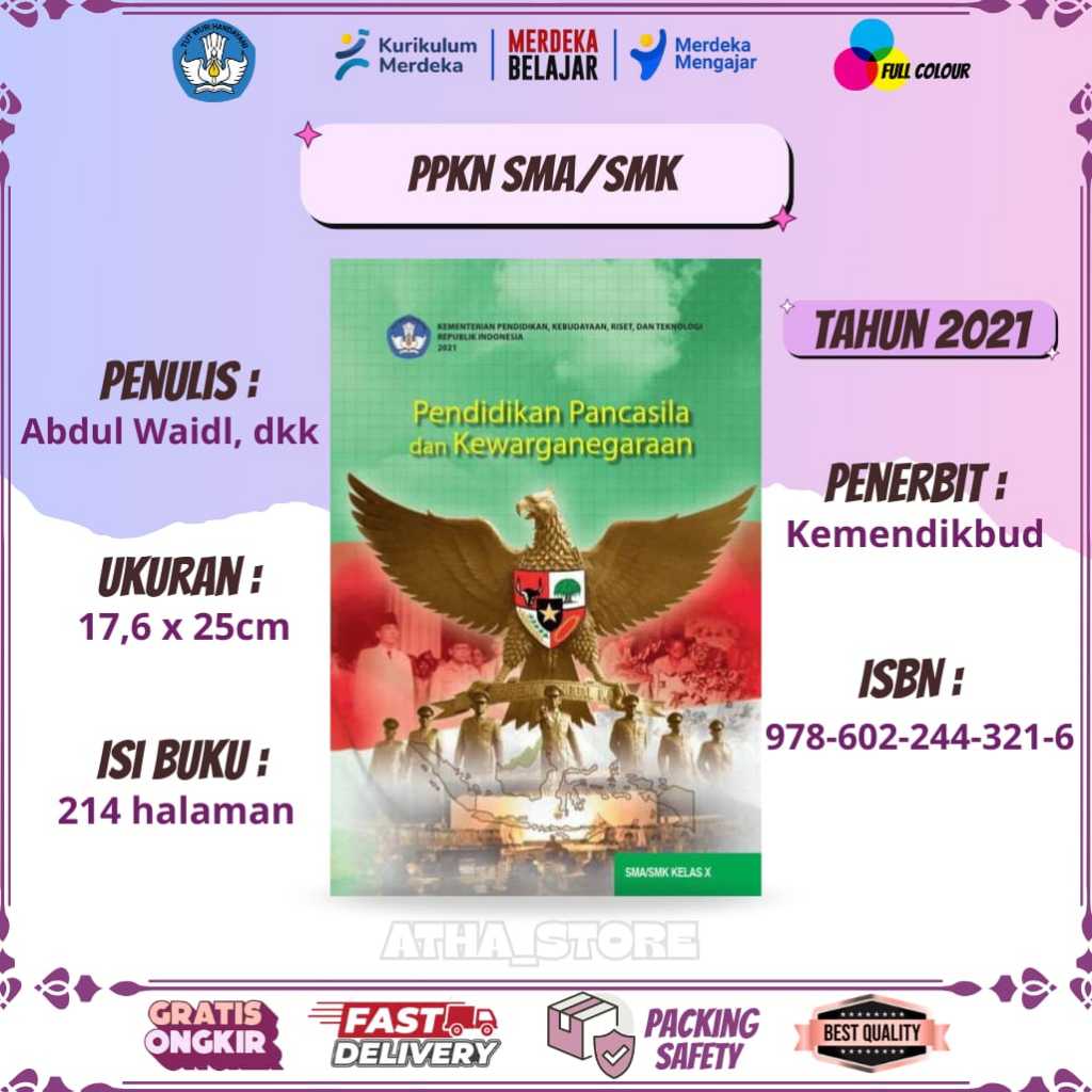 BUKU SISWA PKN KURIKULUM PENGGERAK-MERDEKA KELAS 10 SMA/MA