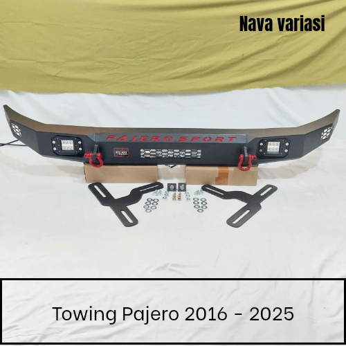 Towing Pengaman Depan Mobil Pajero 2016 - 2025 Custom Emboss