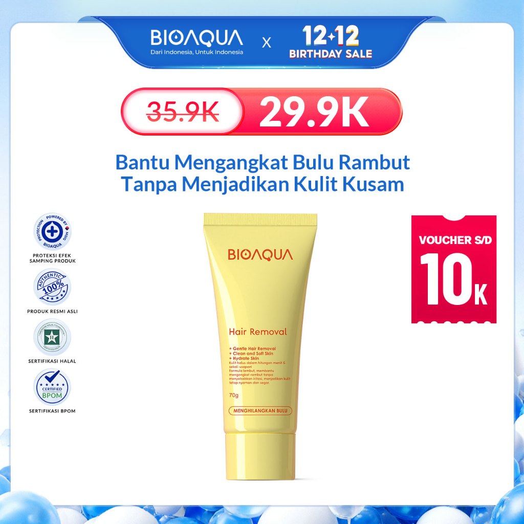BIOAQUA Hair Removal Moisturizing Krim Perontok Bulu Ketiak Non-irritating Perontok Bulu Permanen Pe