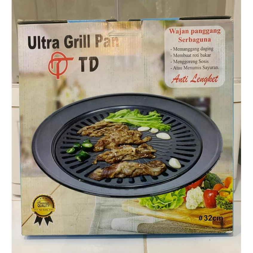 Ultra Grill Pan / Wajan Panggang / Grill Pan TD 32cm / Barbecue Pan / Anti Lengket