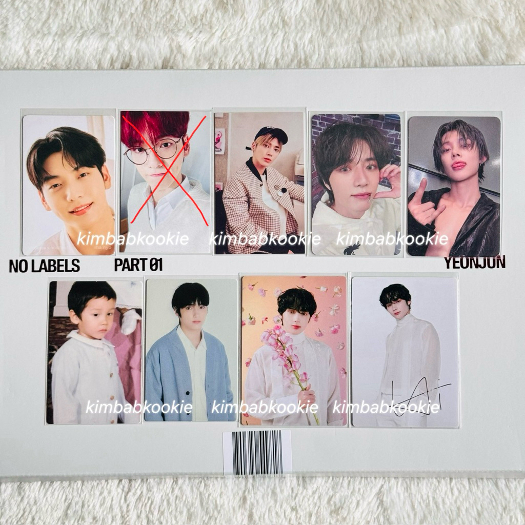 READY PHOTOCARD TXT SOOBIN YEONJUN BEOMGYU TAEHYUN HUENINGKAI NO LABELS PART 01