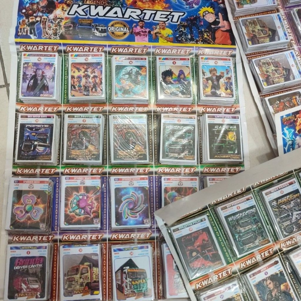 kartu kwartet kartu mainan