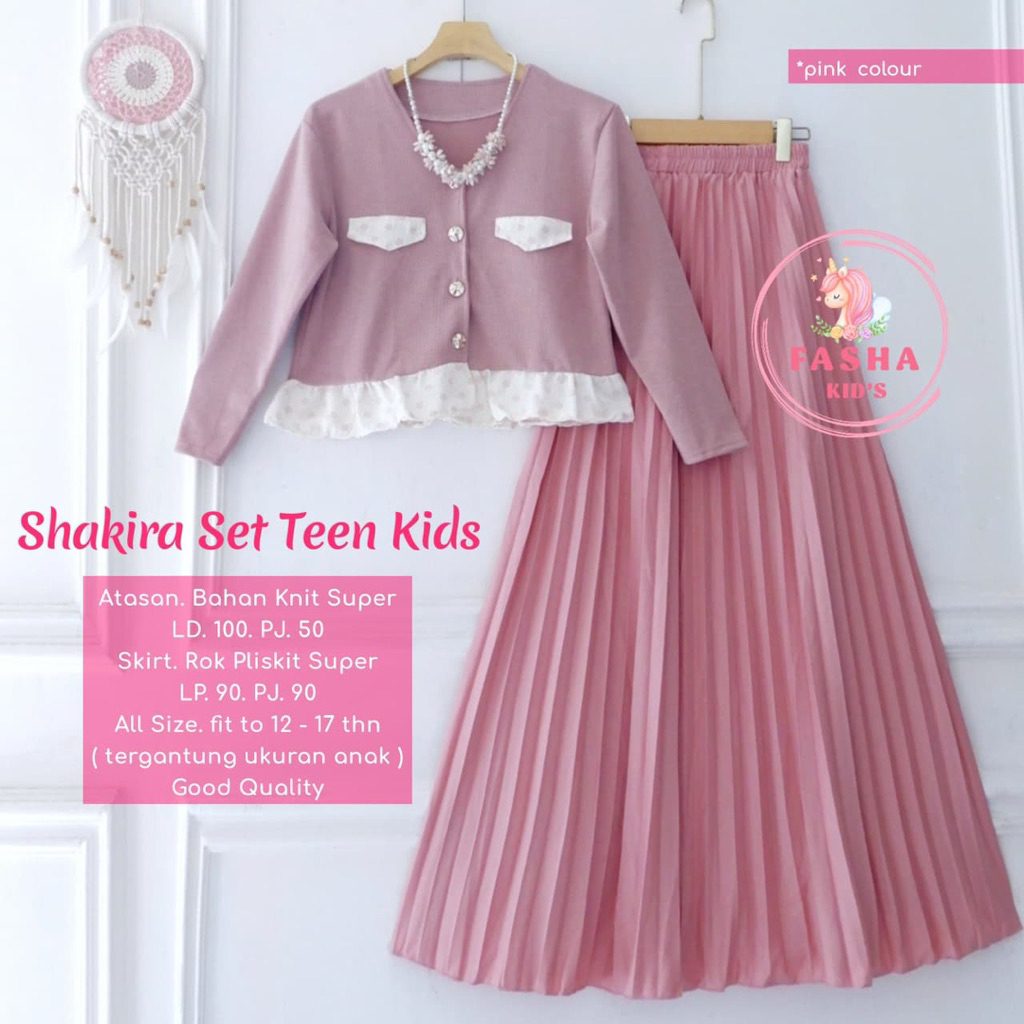 (( JR_KIDS )) Blazer Korean Style & Rok Hyget Plisket Anak Perempuan Remaja 12-16 Tahun // Shakira s