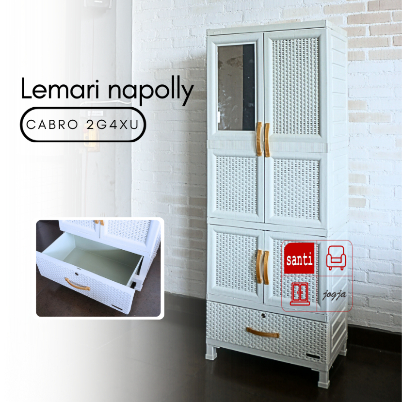 Lemari Plastik Rak Hanger Napolly Cabro 2G4XU.1 DC
