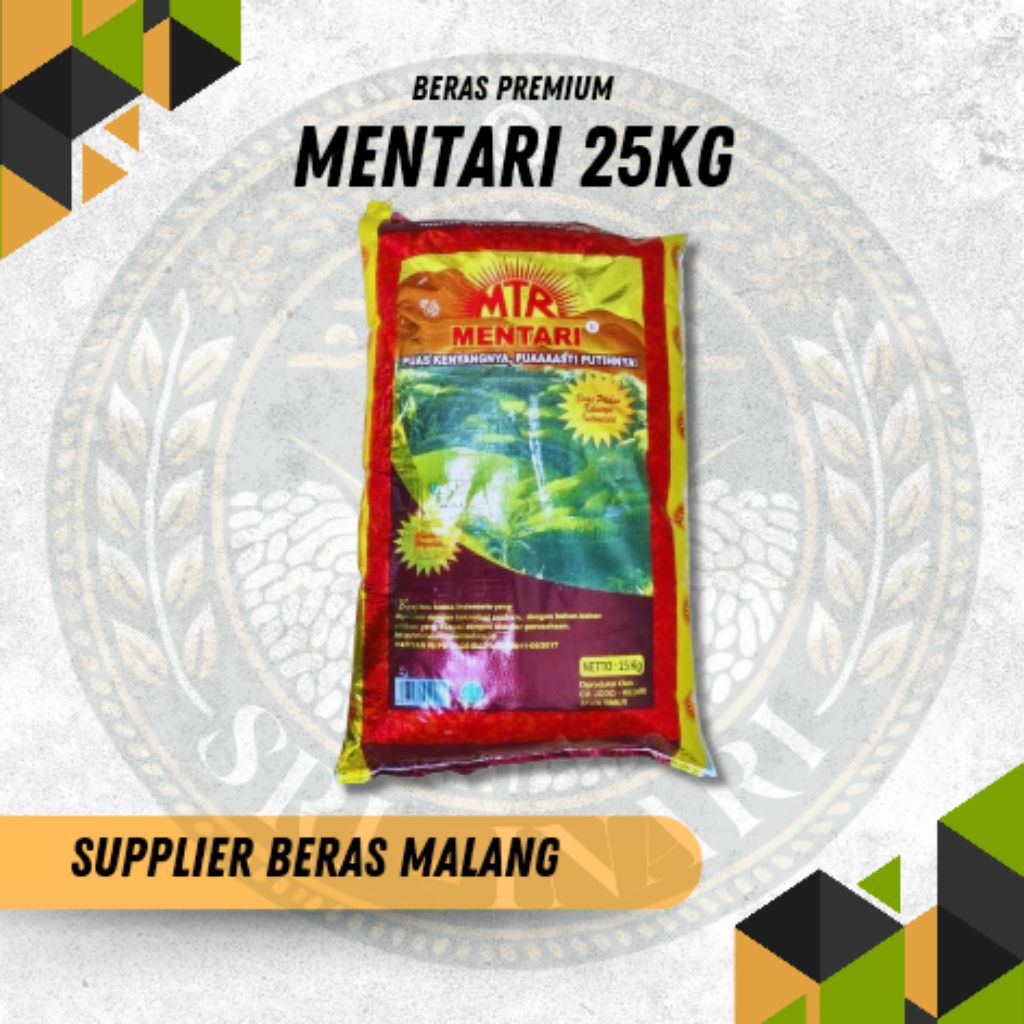 Beras Mentari 25Kg - Beras Premium, Pulen, Putih