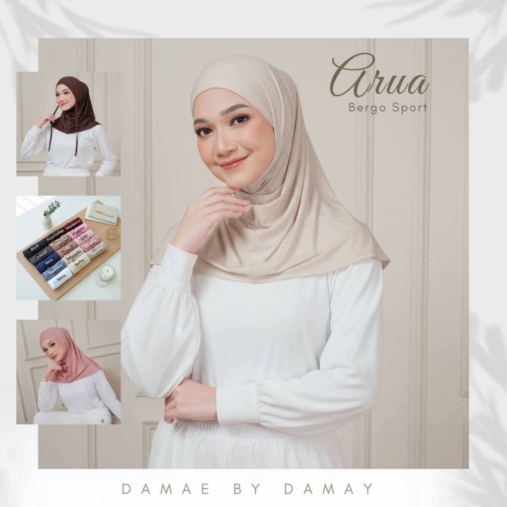 damaebydamay-Arua bergo sport spandex lycra premium