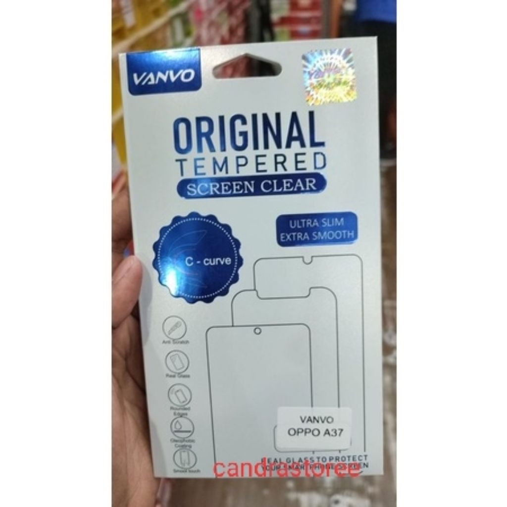 Temporer Glass OPPO A37 / Kaca Pelindung Layar OPPO A37 Merk Vanvo