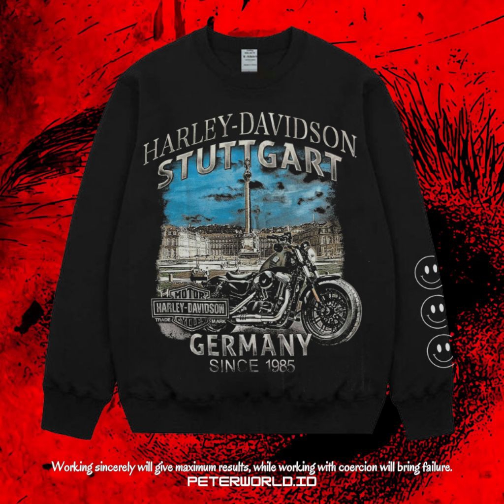 Peterworld "Harley Davidson" Crewneck | Hoodie | Jaket | Sweater Crewneck Harley Davidson Shuttgart 