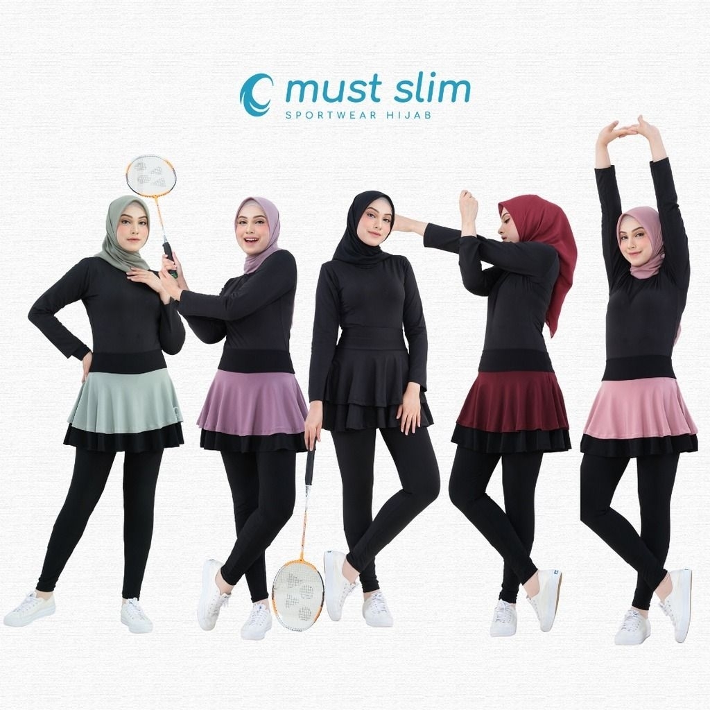 Legging Rok Celana Olahraga Wanita Muslim Baju Senam Wanita Muslim - Leging Olahraga Wanita Zumba - 