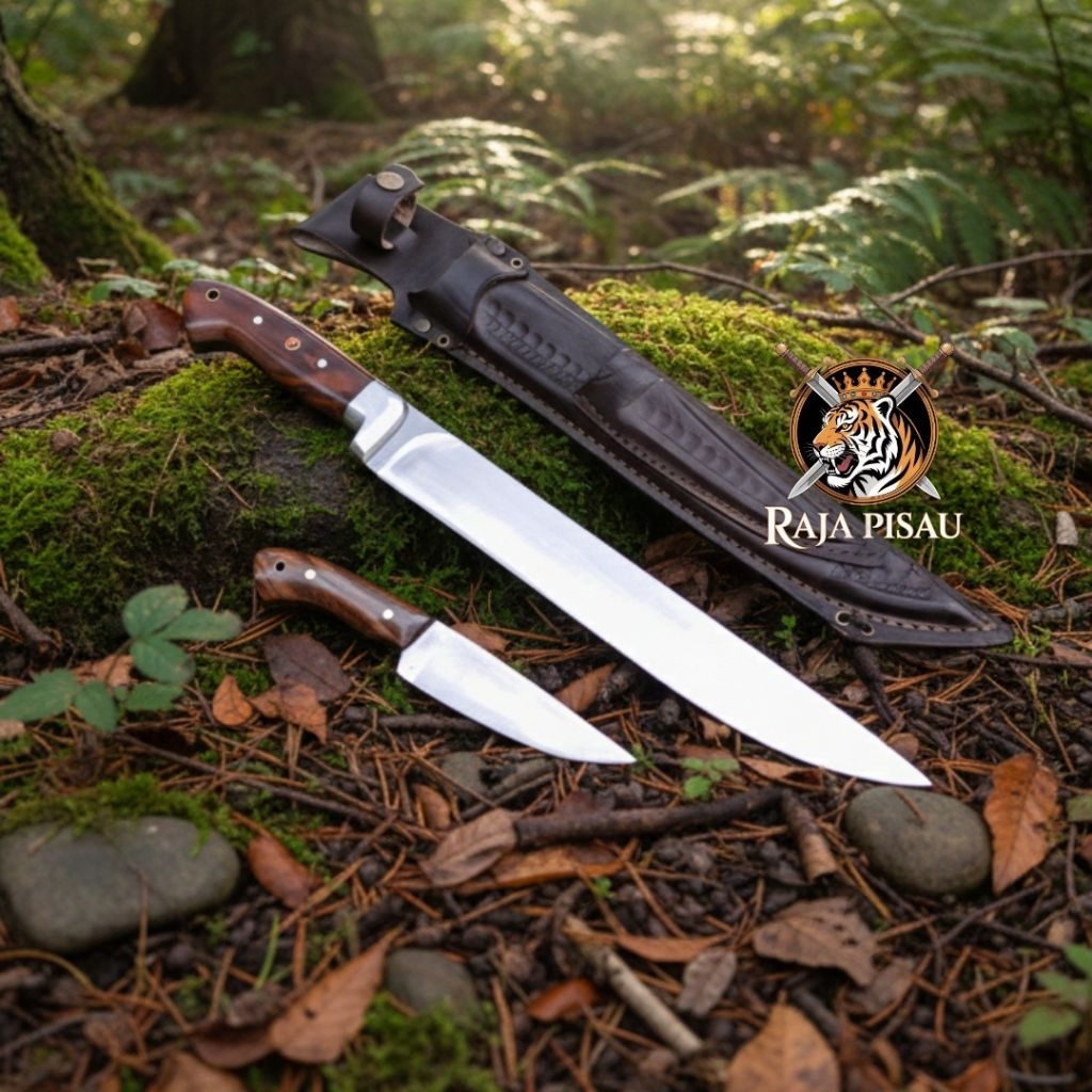 [RAJA PISAU] PROMO GOLOK PISAU SEMBELIH HSS GERMANI SATU SET GAGANG JEPIT FULTANG PREMIUM HSS GERGAJ
