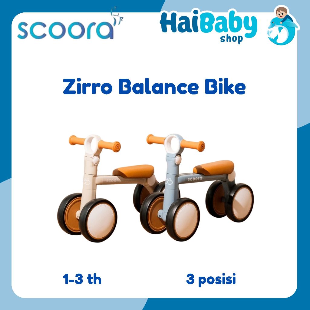 SCOORA ZIRRO Balance Bike Toddler Sepeda Keseimbangan Anak