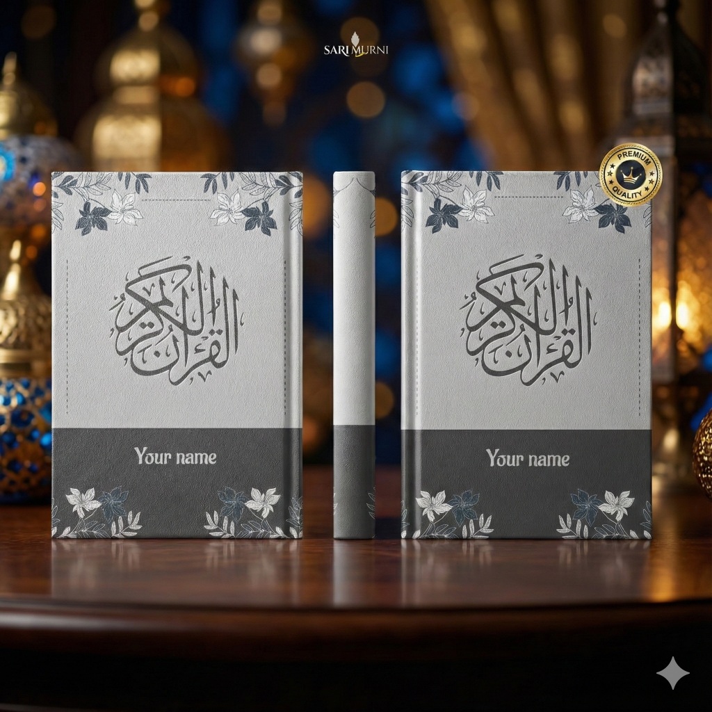 Sari Murni Jakarta - Al-Qur’an Custom Nama Latin dan Terjemah Kecil Silver Grey Edition
