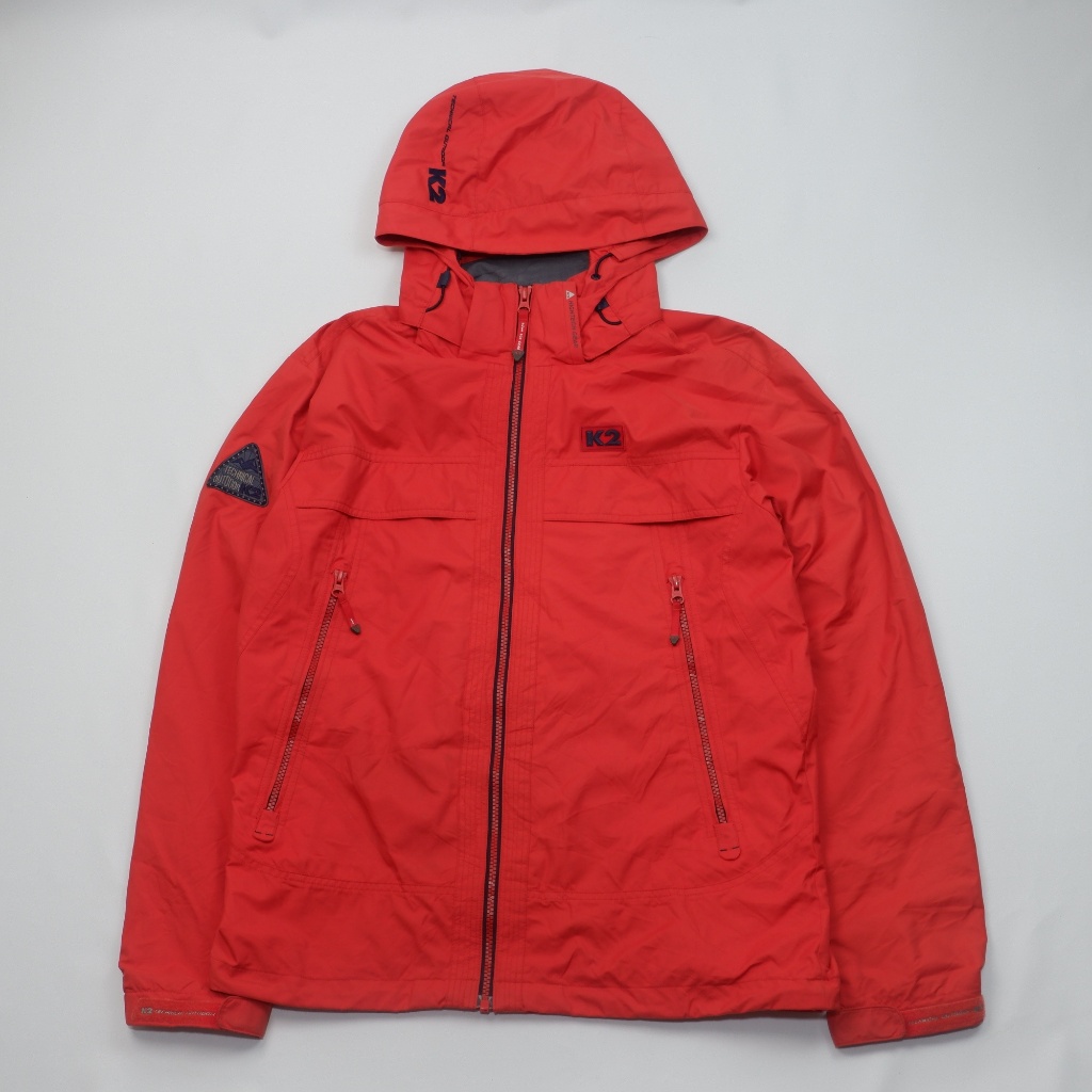 K2 Technical Outdoor Hooded Shell Jacket - Red/Orange - Preloved