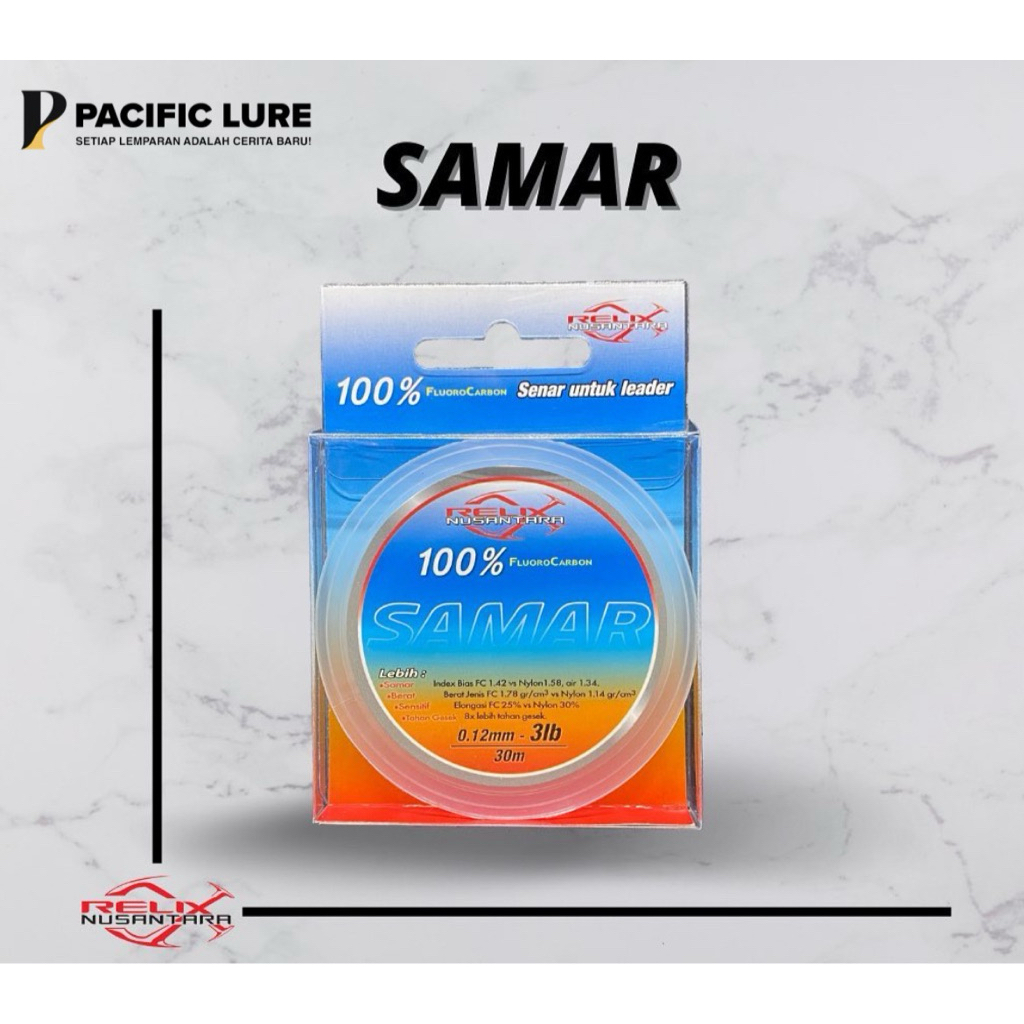 Senar Leader Pancing Relix Nusantara SAMAR 100% Fluorocarbon LEADER SAMAR