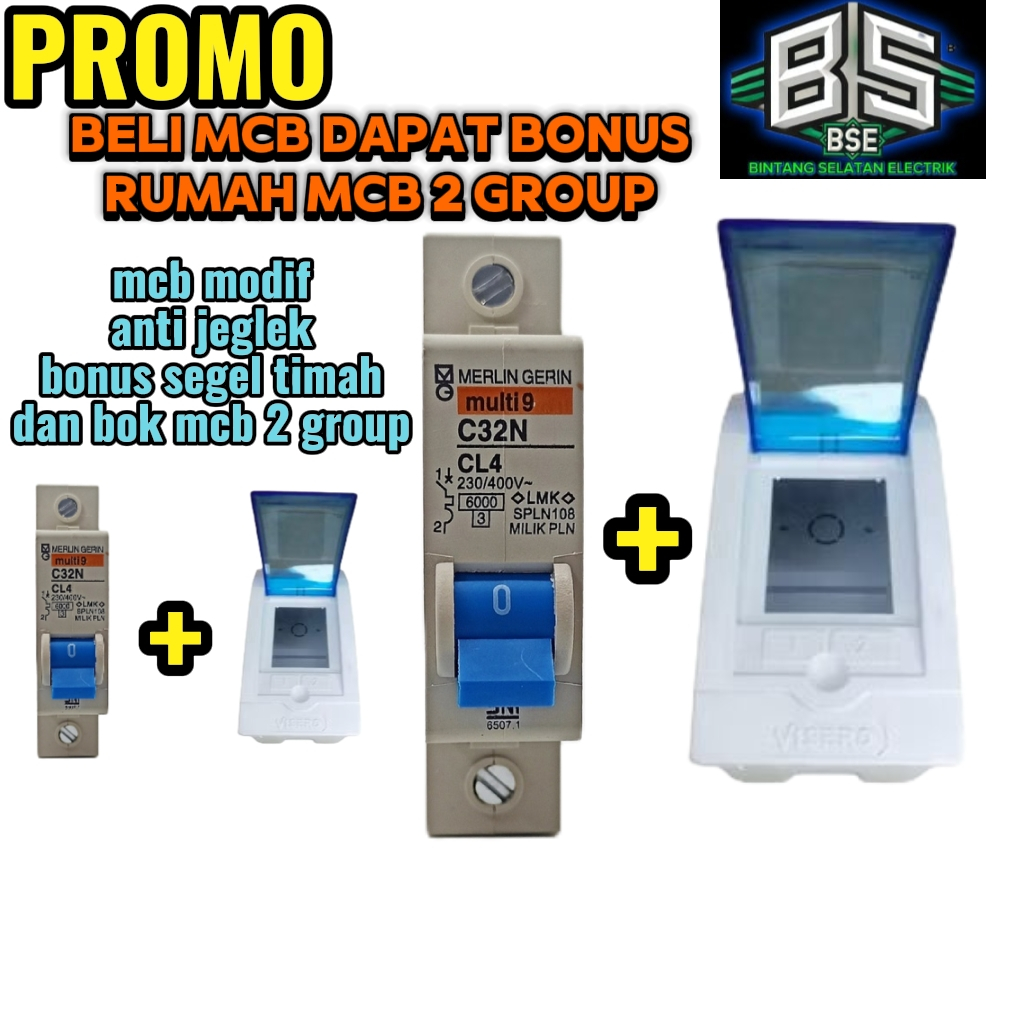 Merlin Gerin MCB PLN Modifikasi 2A 10A Anti Jeglek