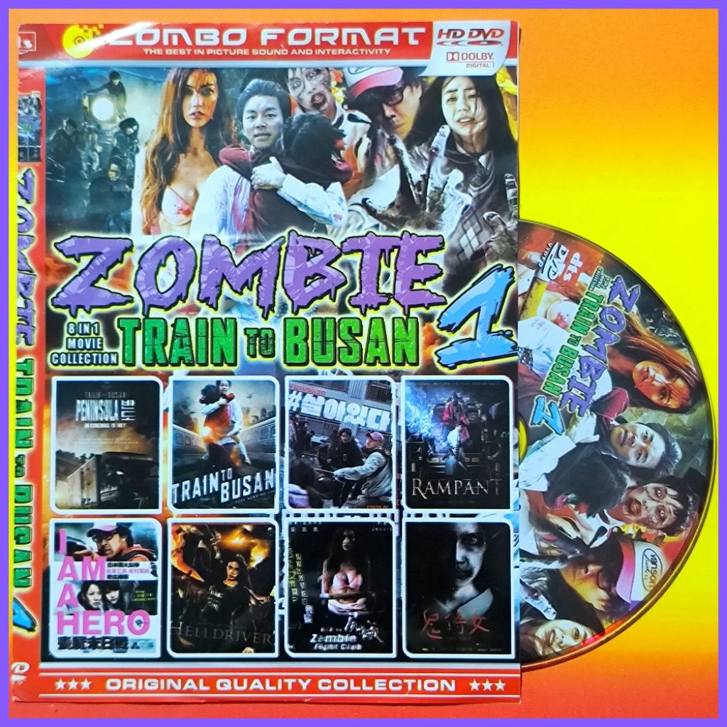 Kaset Film Korea Horor Koleksi Zombie Train To Busan Campuran 8in1 Teks Indonesia