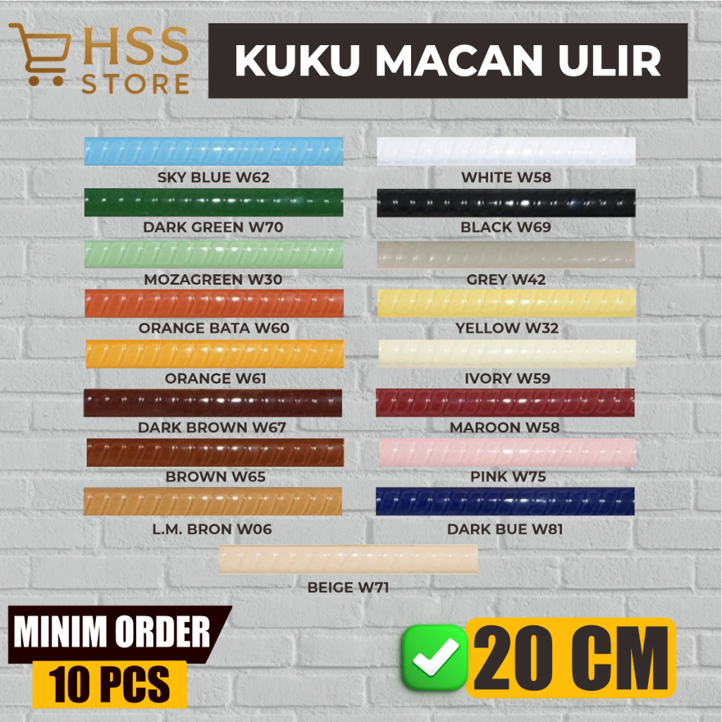 Kuku Macan Keramik Ulir 17 Warna / Kuku macan varian warna / kikir kuku macan /  kuku macan motif Ul