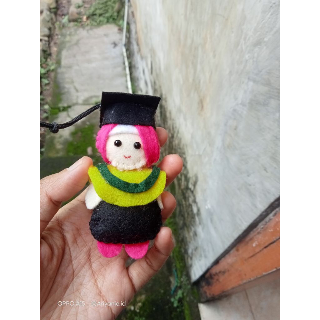 Boneka wisuda flanel/Boneka mini 7 cm