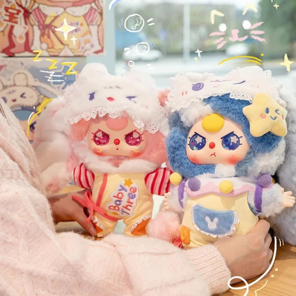 Ready Selected Baby Three (BB3) 400% Good Night Series Bunny Boneka Plush Doll Blind Box