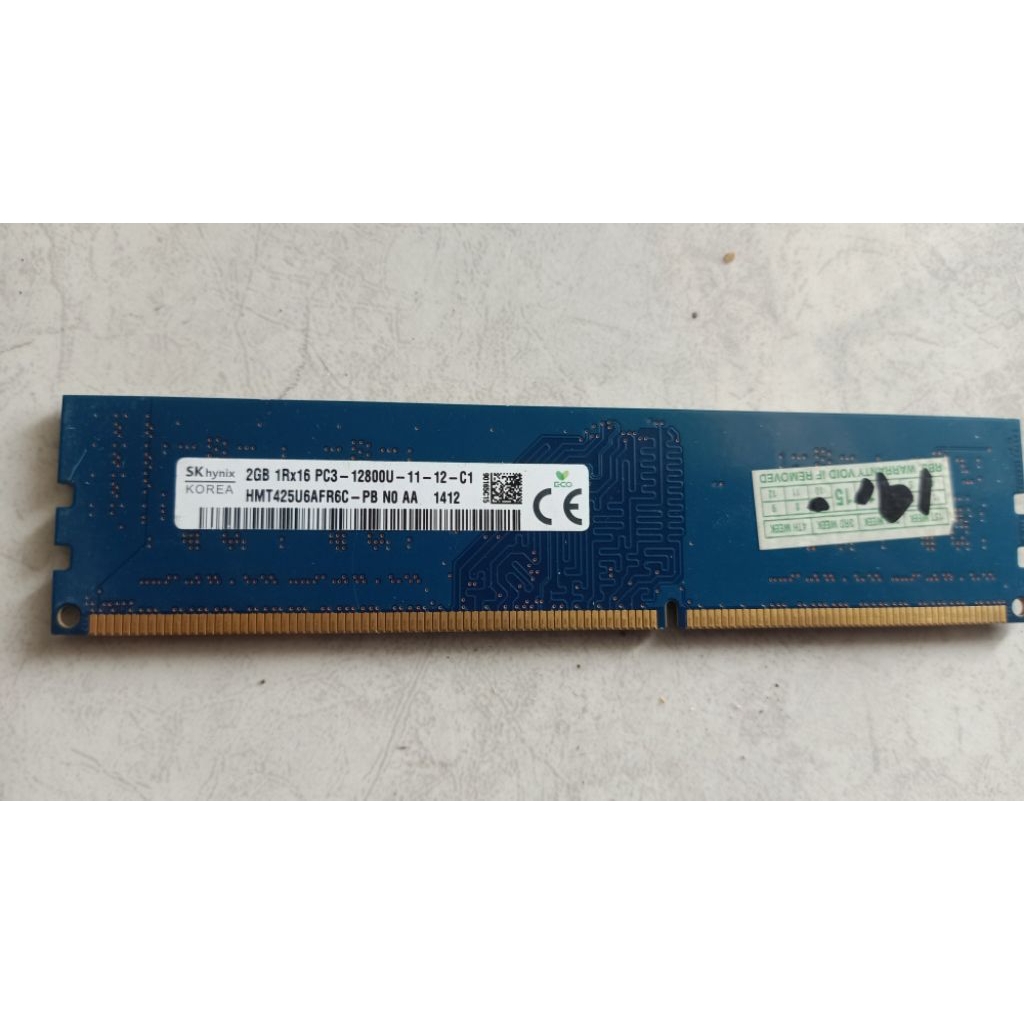 RAM PC DDR3 2GB 10600u 12800U
