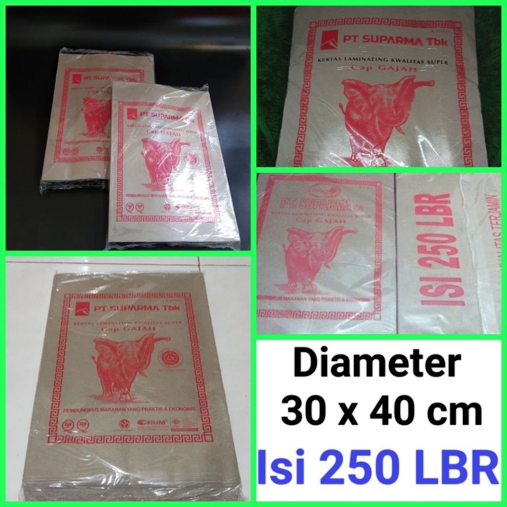 kertas nasi kertas bungkusan nasi ukuran BESAR diameter 30x40cm