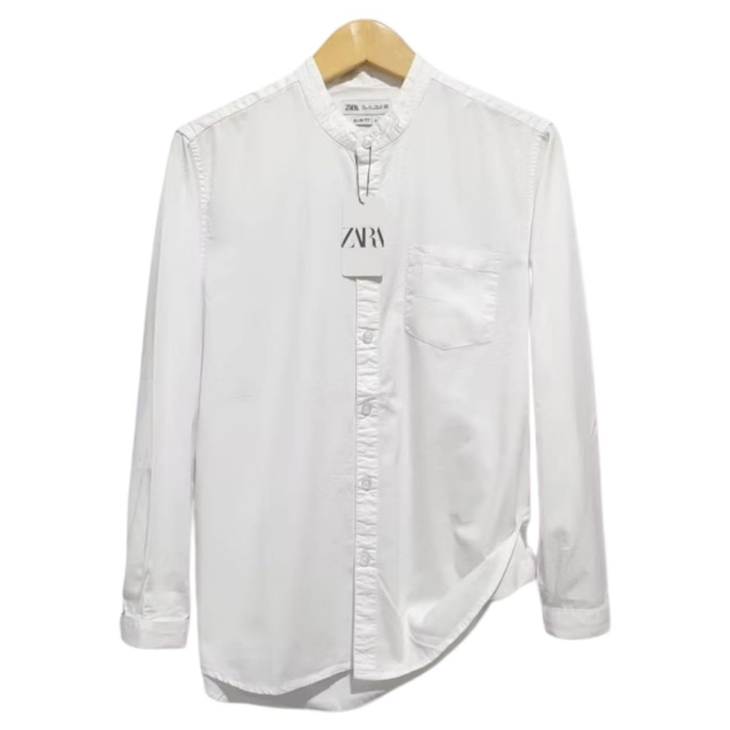 Kemeja Pria Kerah Shanghai ZRA Premium Lengan Panjang - Kemeja Pria Kerah Shanghai Terlaris