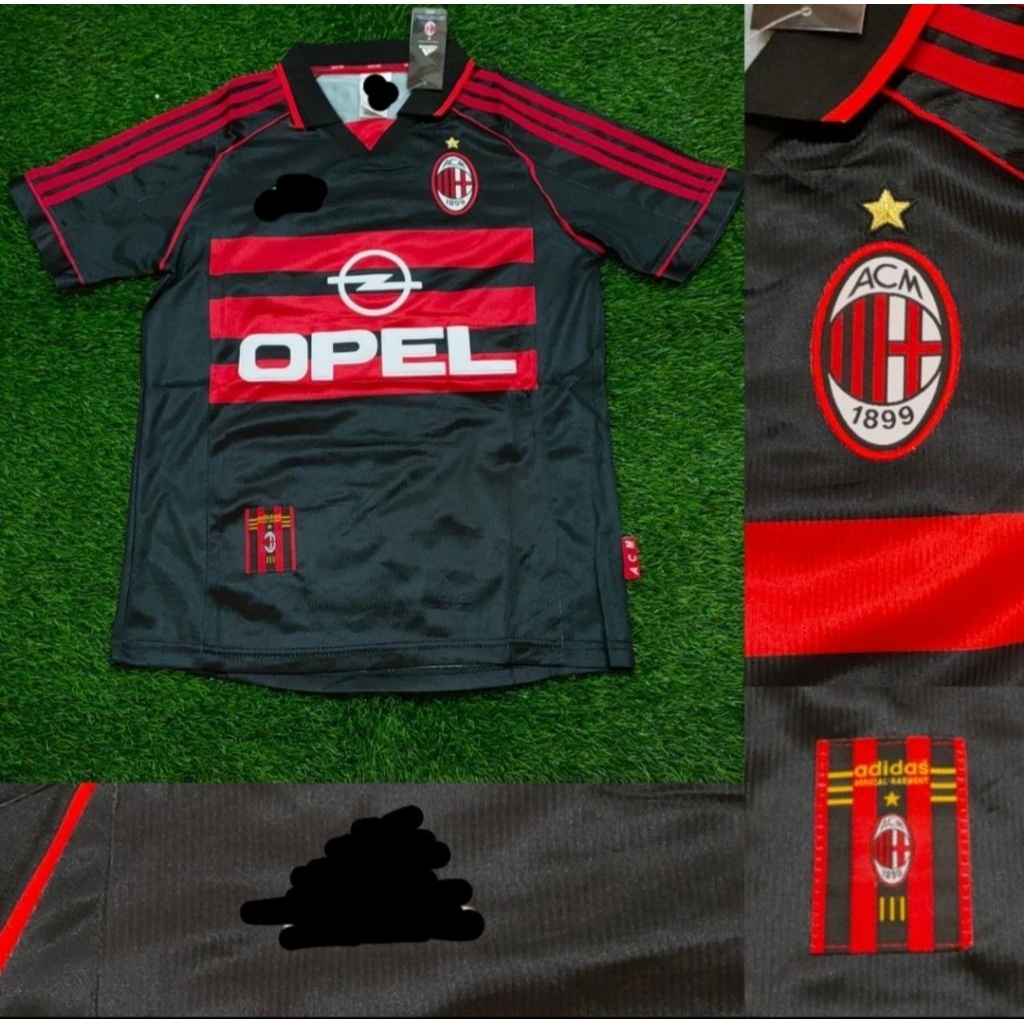 Jersey Kaos Baju Sepak Bola AC Milan Milanisti Home Away 3rd Third Hitam Black Final UCL Red Merah R