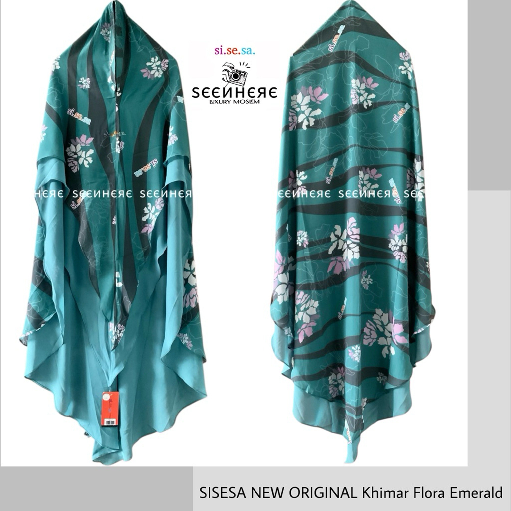 SISESA NEW ORIGINAL GUARANTEED - Khimar Flora Emerald