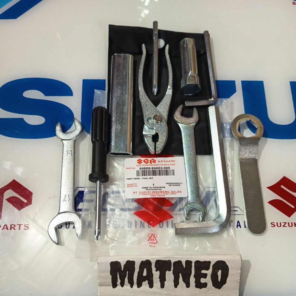 kunci busi kunci toolkit set suzuki thunder 250 gsx 250 original sgp 09800-99002