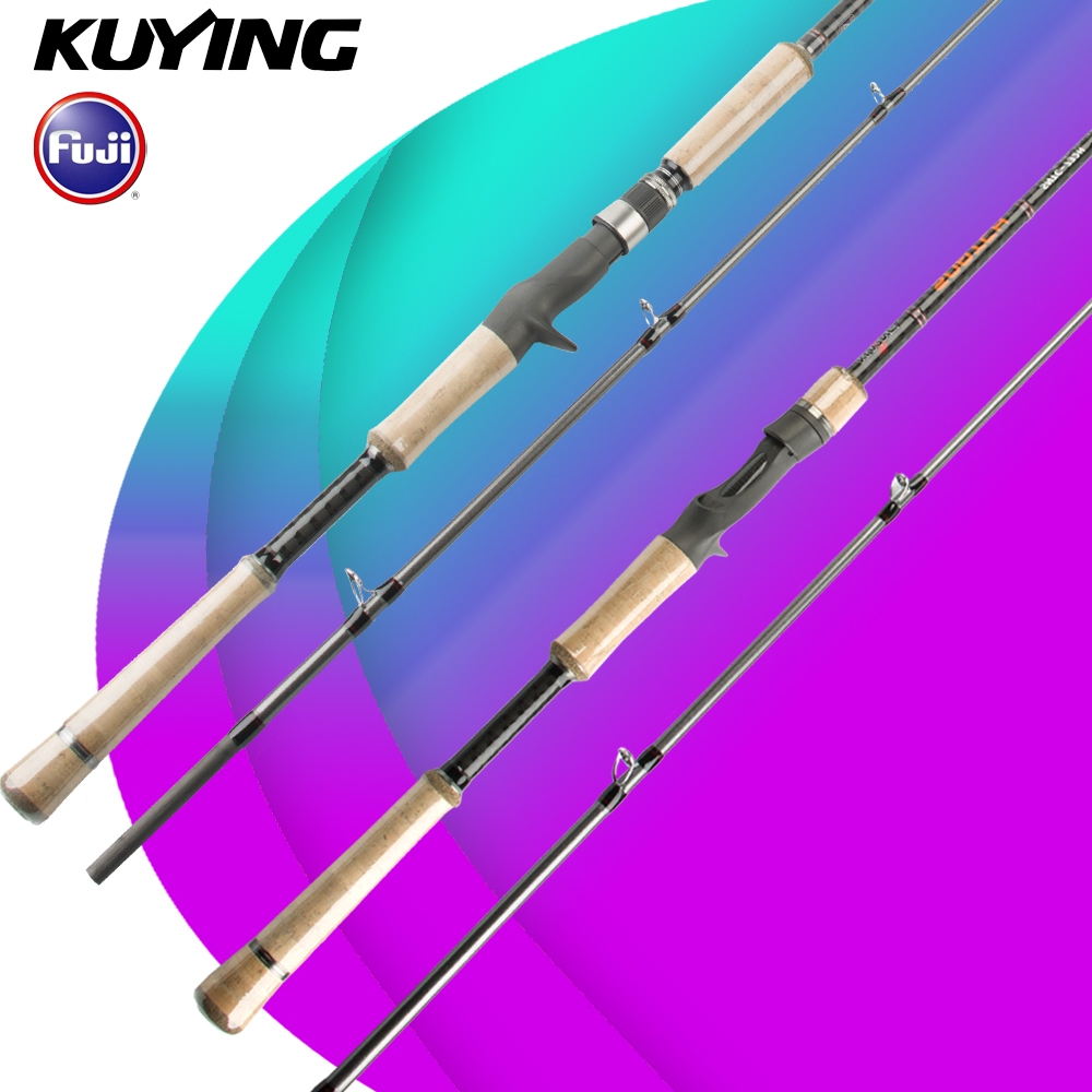 KUYING SNATCH Baitcasting Rod BC H/XH 6-60g 15-30lb Joran Keras Karbon Fuji Pancing Fishing Rod