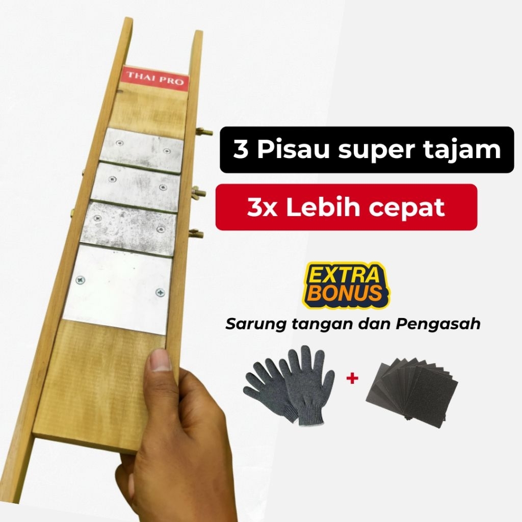Pasah Pengiris Keripik Pisang Super Tajam 3 Pisau
