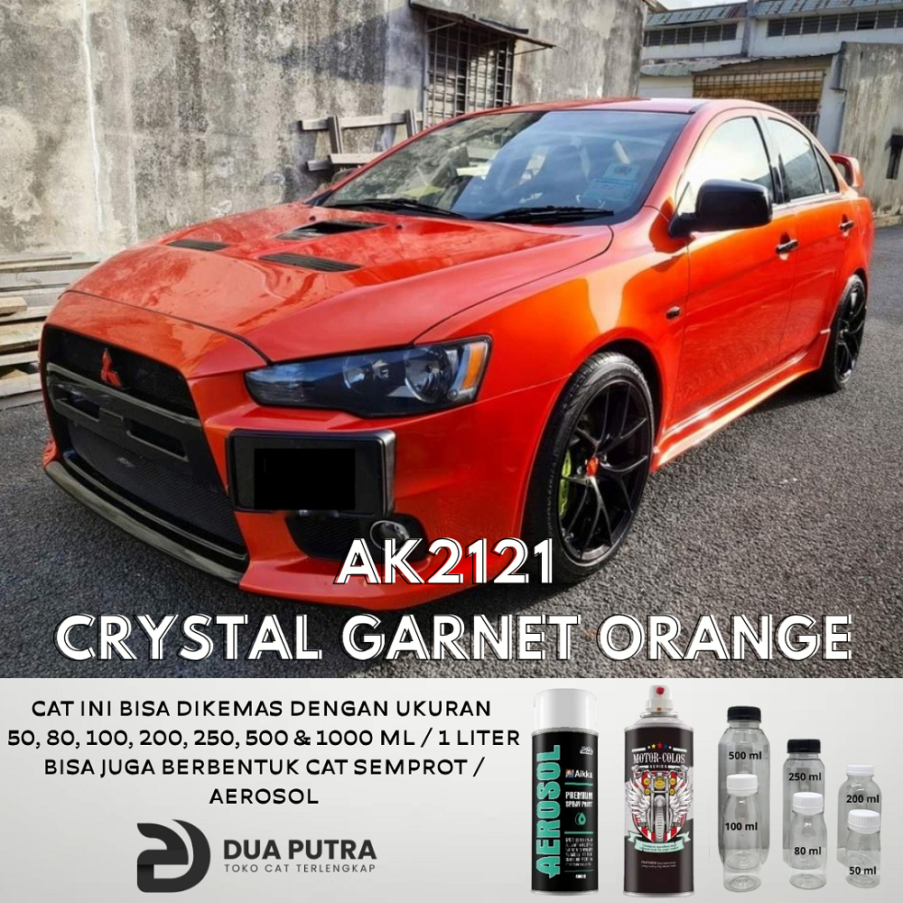 Cat PU Polyurethane AIKKA AK2121 Crystal Garnet Orange / Cat Mobil / Cat Motor / Cat Duco