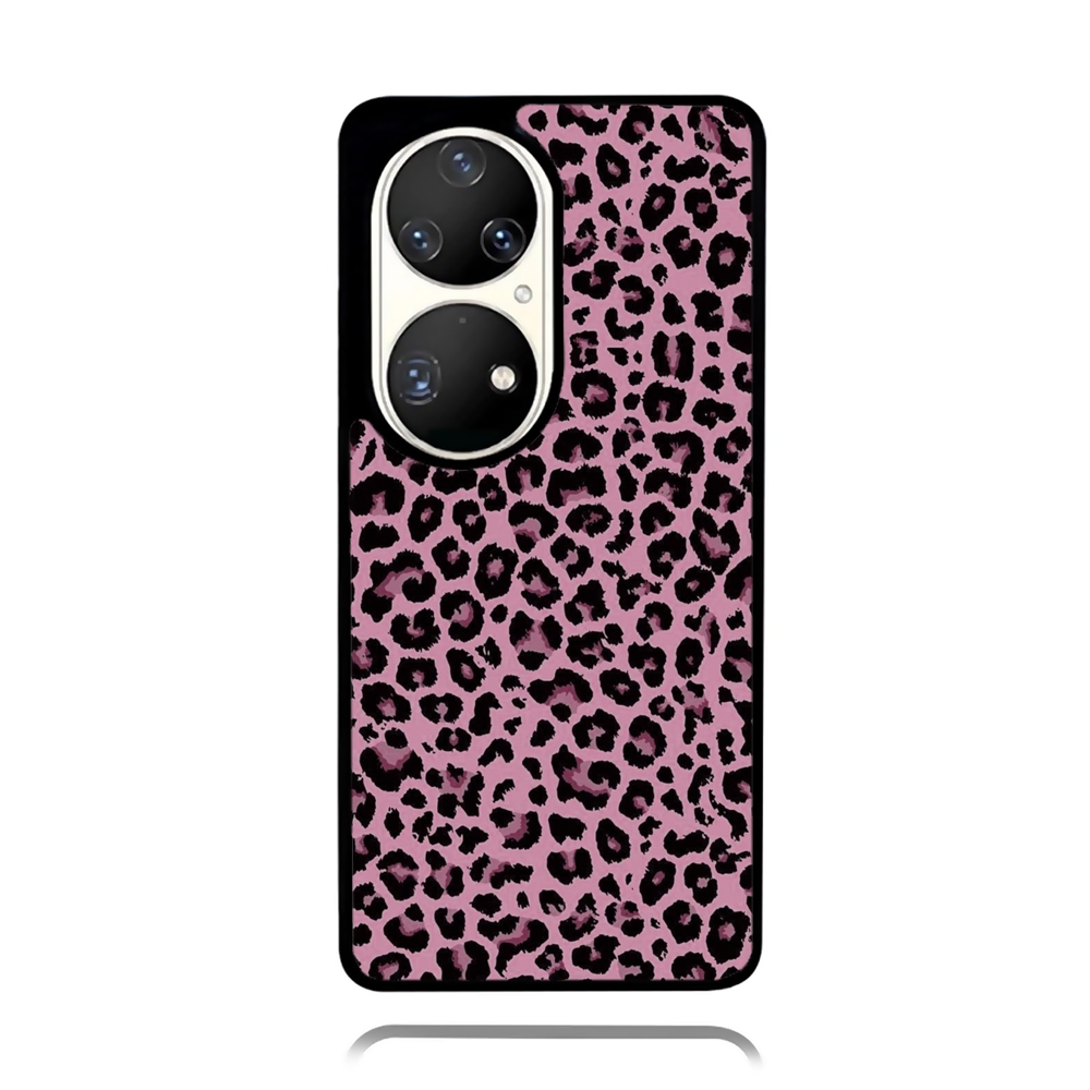 Case Phone Huawei P70 P60 P50 P40 P30 P20 PRO Custom Softcase Leopard Purple