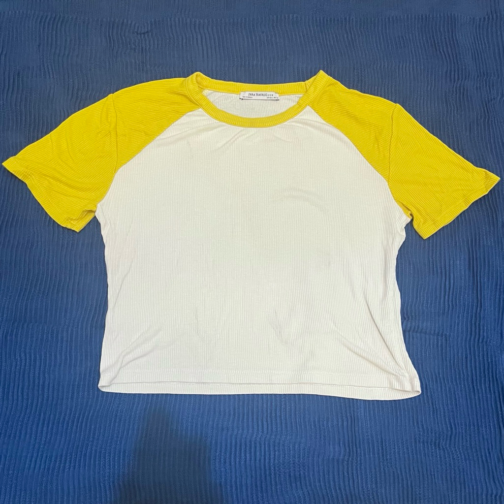 ZARA Top Kaos Baseball Tee - Preloved Second Chancess