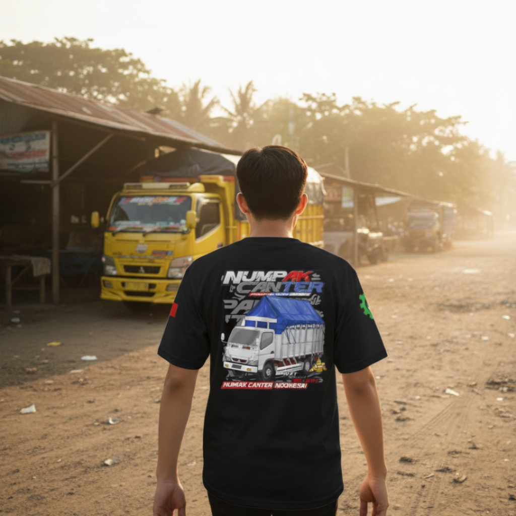 Kaos Truck Numpak Canter Truck Cabe Laok T Shirt Distro Unisex  Terbaru Bahan Katun Sablon Premium