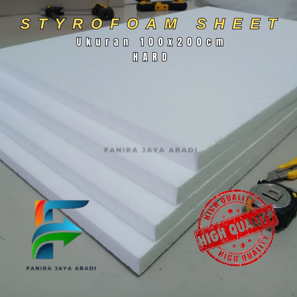 Styrofoam Sheet/Styrofoam Lembaran, Density Hard, Tebal 1-5cm, Ukuran 100x200cm