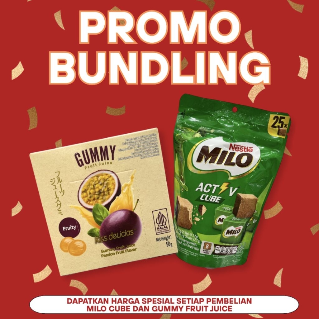 PROMO BUNDLING MILO CUBES X GUMMY FRUITY