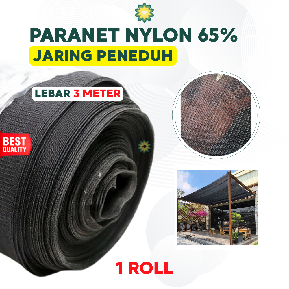 Paranet Nylon 65 % x Lebar 3 meter ( 1 Roll 50 Meter )