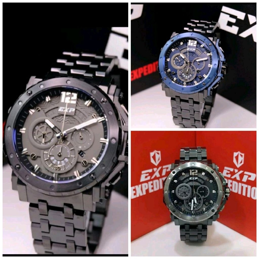JAM TANGAN PRIA EXPEDITION 6402/ E 6402/ E6402 RANTAI ORIGINAL