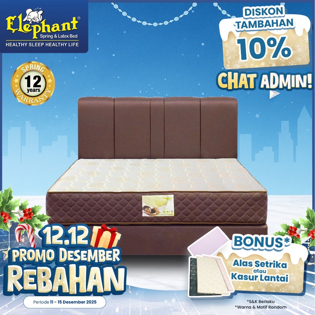 Set Springbed Rocky Elephant / Kasur Springbed Komplit