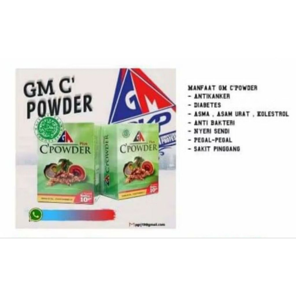 OBAT ASAM URAT AMPUH C POWDER | GM C POWDER | HERBAL GM