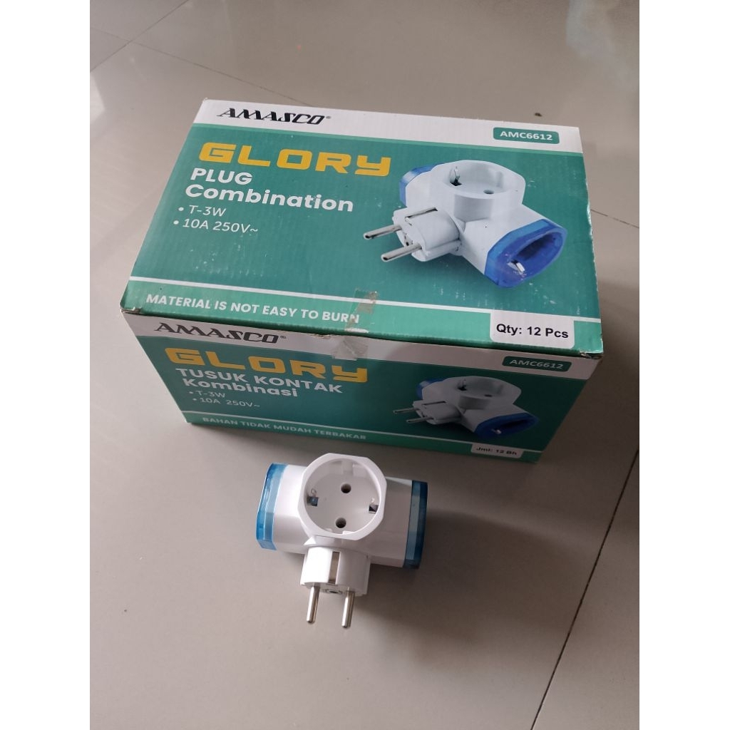 Stop Kontak T Arde / Tusuk Kontak Kombinasi Amasco Glory