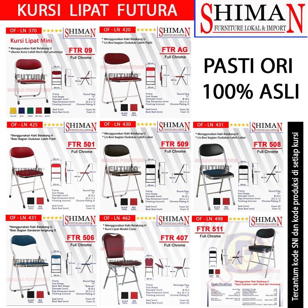 Kursi Lipat Futura Ori | Kursi Lipat Acara | Kursi Pertemuan