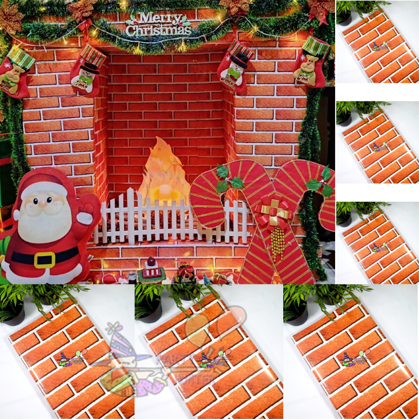 Kertas Kado Motif Bata Glossy (5 Lembar)