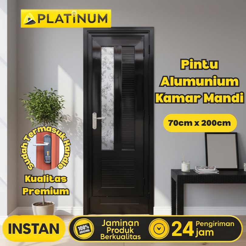 Pintu PVC Kamar Kamar Kamar Tidur Ruang Tamu Ukuran. 70 x 200 Platinum Special Edition M1 Kaca Motif