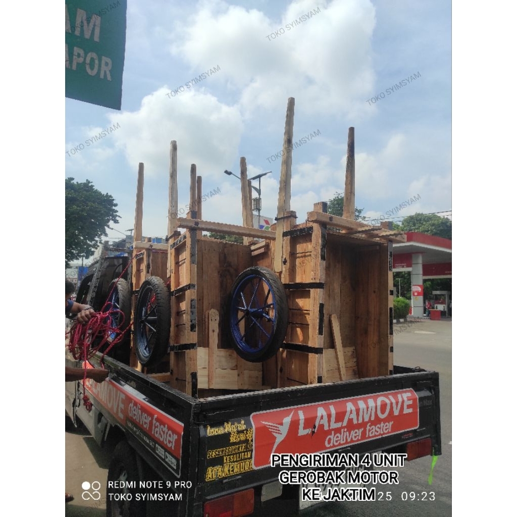 gerobak kayu ban motor ban kuat dan berkualitas khusus JABODETABEK