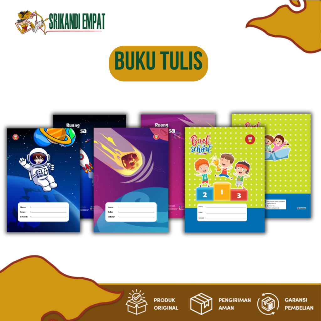 Srikandi Empat - Buku Tulis - Buku Alat Tulis Sekolah/Kantor