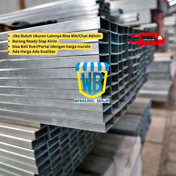 Hollow Galvanis 30 x 60 x panjang 6 meter - holo galvanis - besi murah - warung baja -  hollow galva