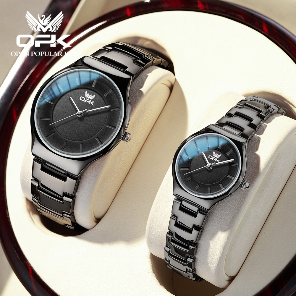 OPK Jam Tangan Couple Anti Air Original Rantai Couple Watch Model 6078