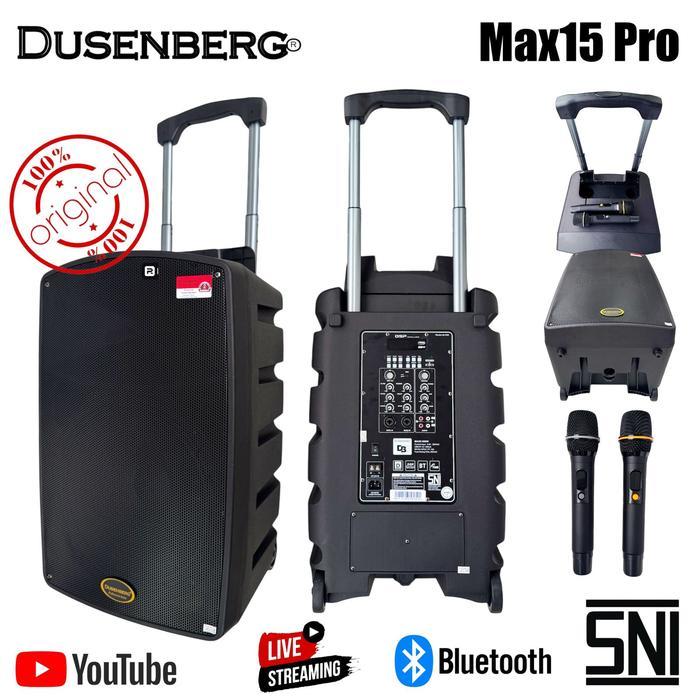 Speaker Professional Portable 15 inch Dusenberg / dusen berg — Max 15 pro / Max15Pro Bluetooth Tws 2 wireless Pro Vocal